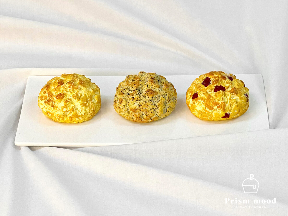 플레인 얼그레이 라즈베리 스콘 모형