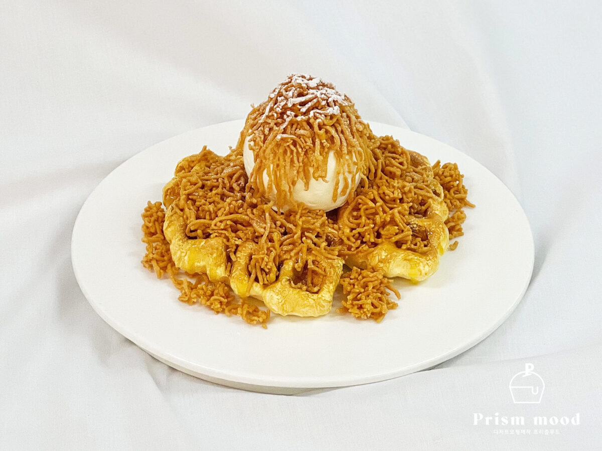 브라운치즈 크로플 모형