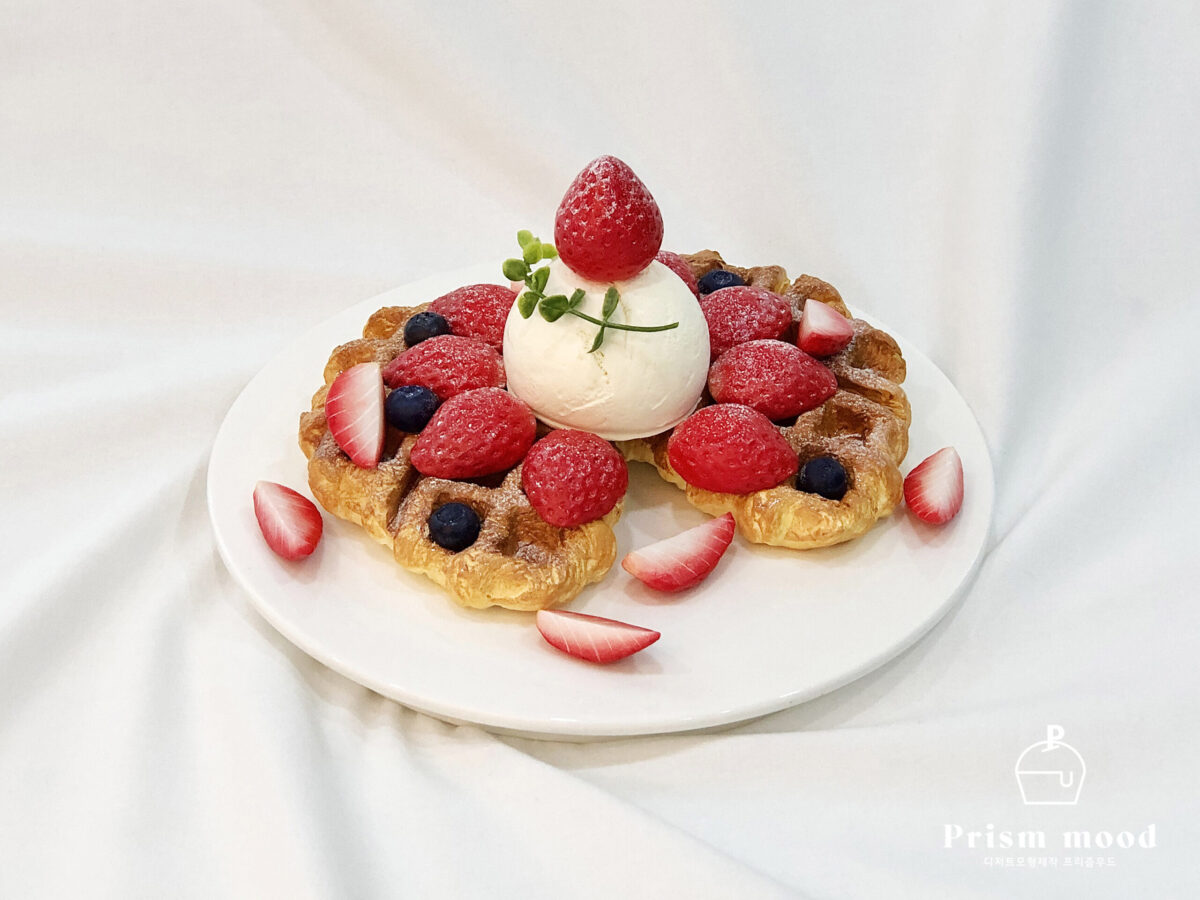 아이스크림 생과일 크로플 모형