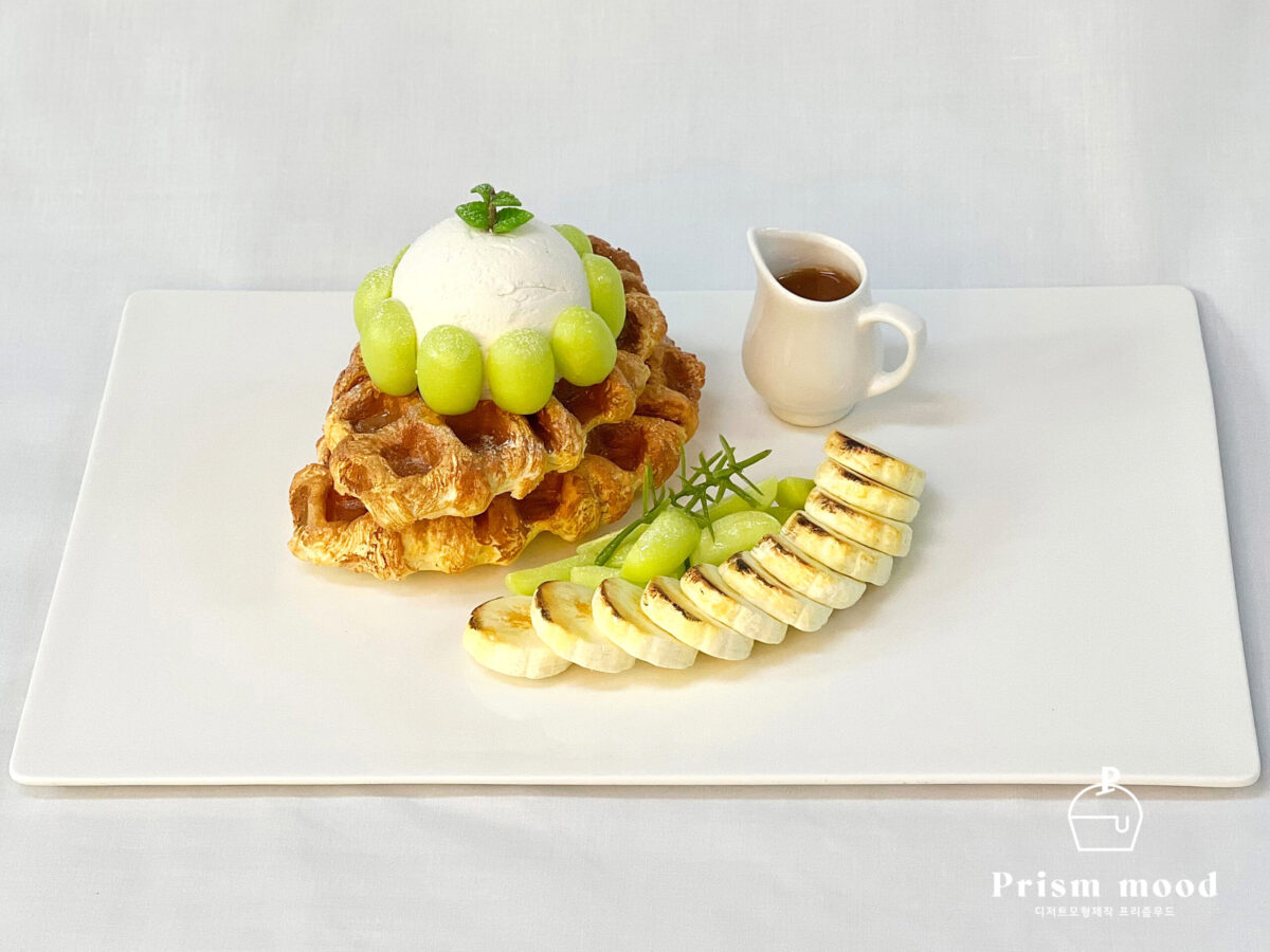 청포도 바나나 크로플 모형