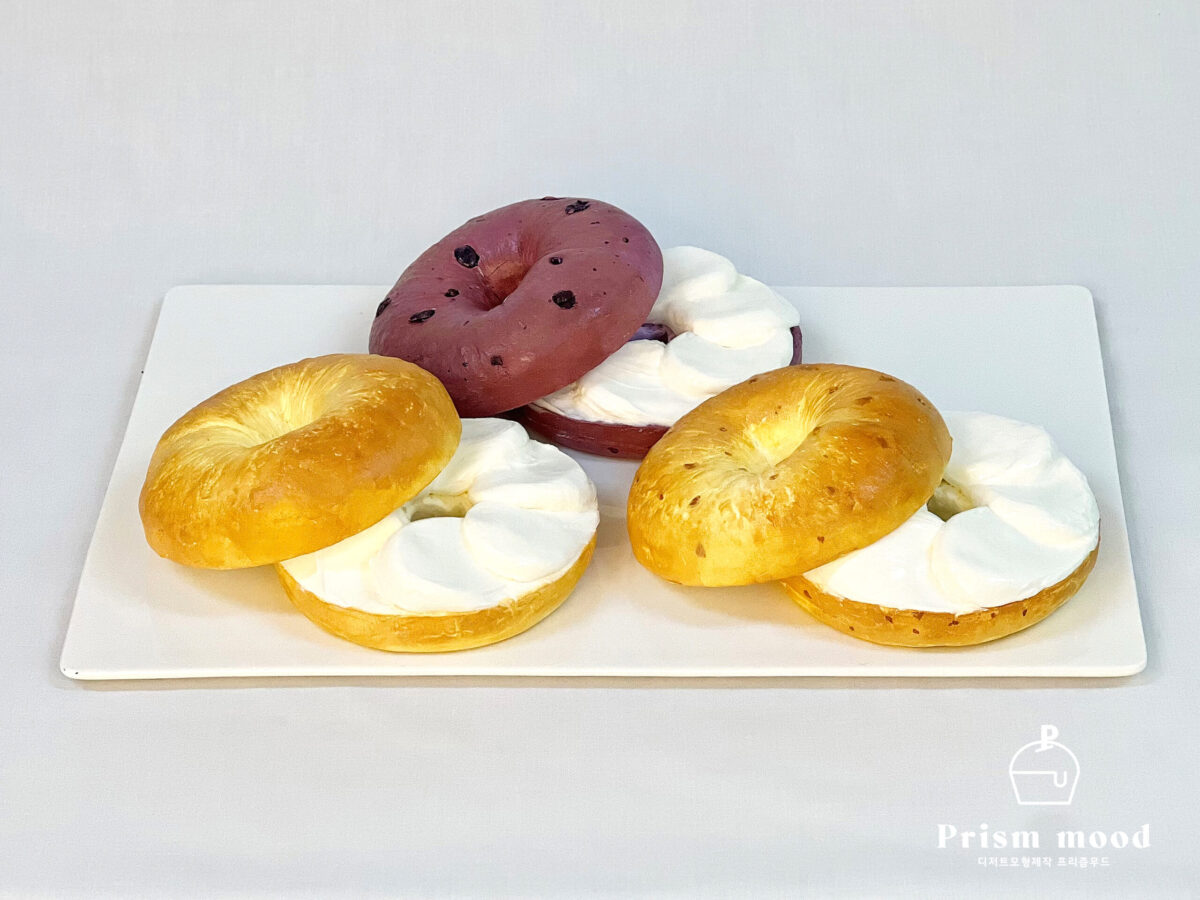 플레인 블루베리 어니언 베이글 모형