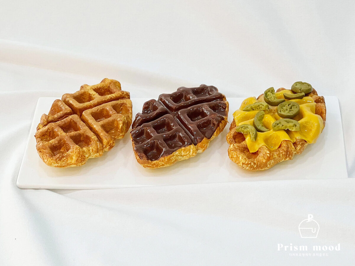 플레인 초코 치즈 크로플 모형