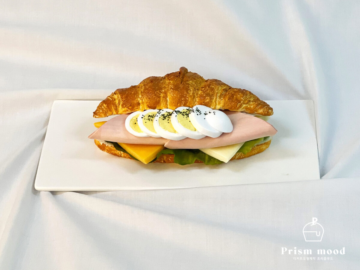 햄치즈 크로아상 샌드위치 모형