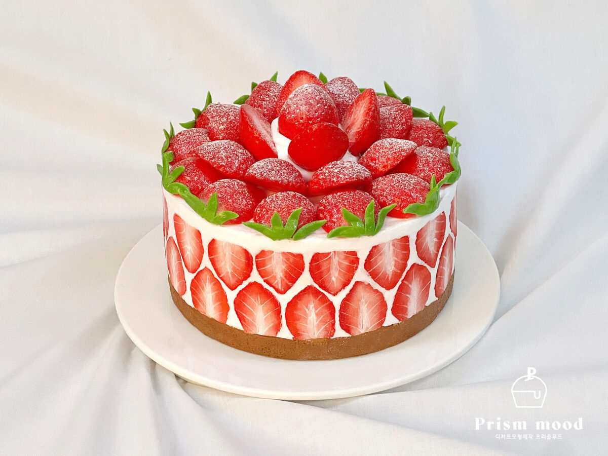 딸기 홀케이크 모형