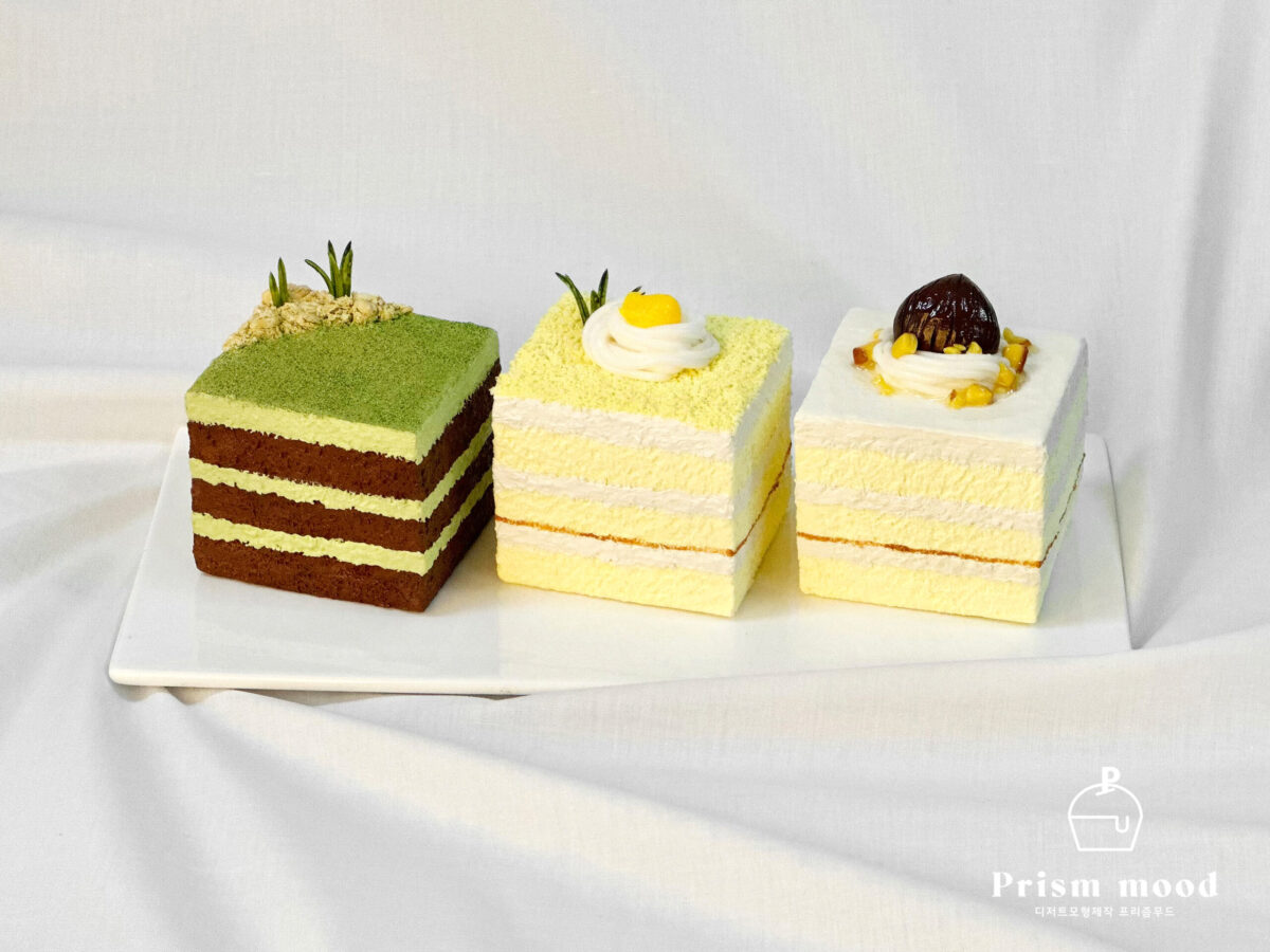 말차 카스테라 밤케이크 모형