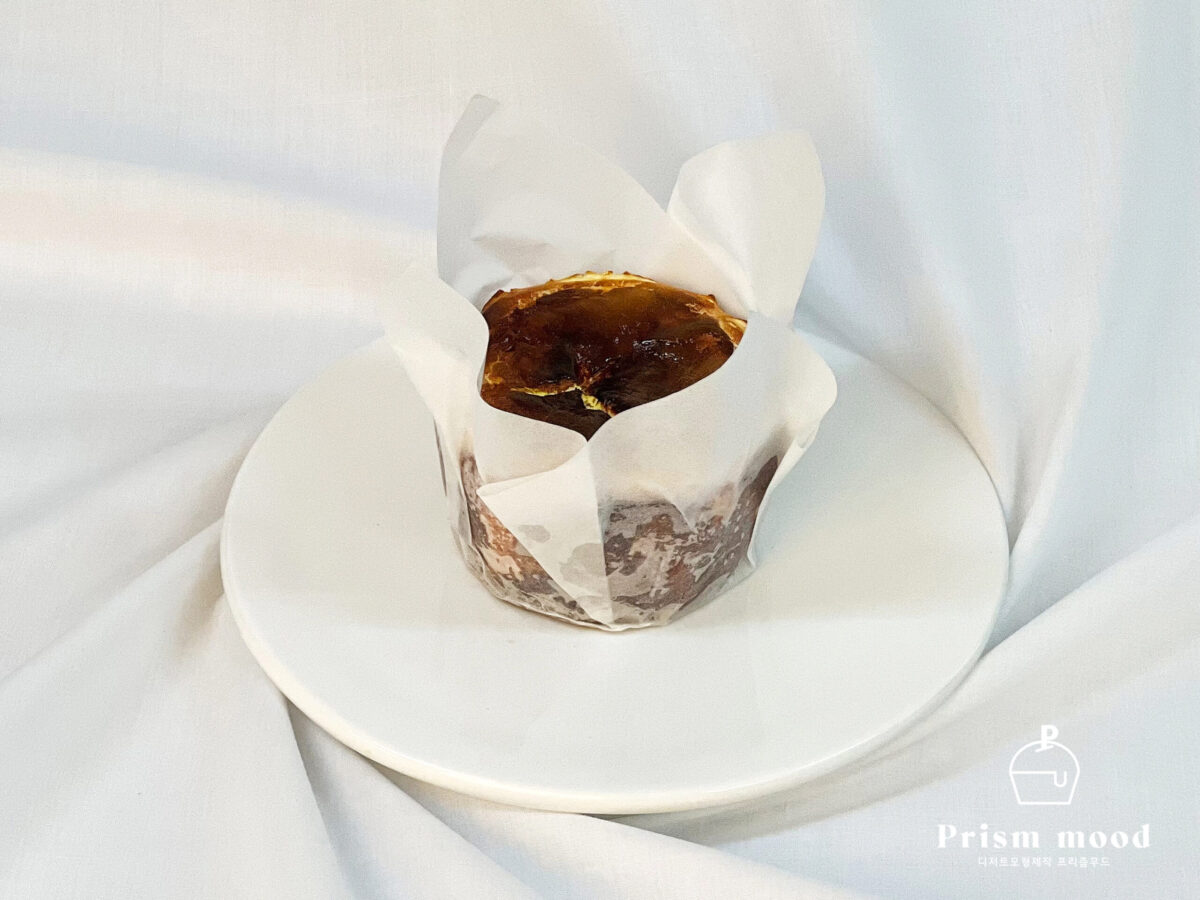 유산지 바스크 치즈케이크 모형