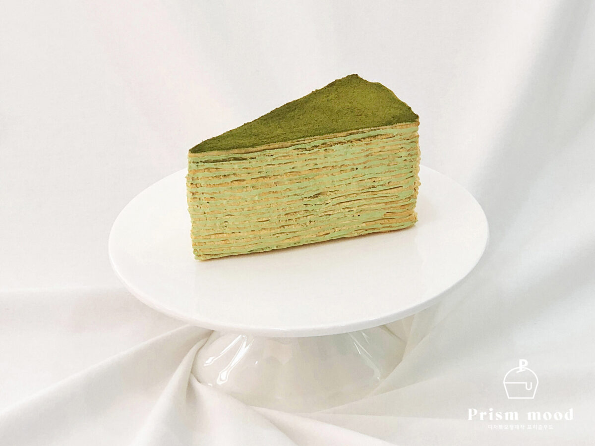 녹차크레이프 케이크 모형