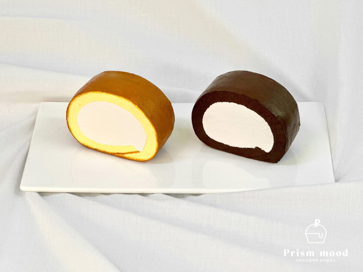 플레인 초코 롤케이크 모형